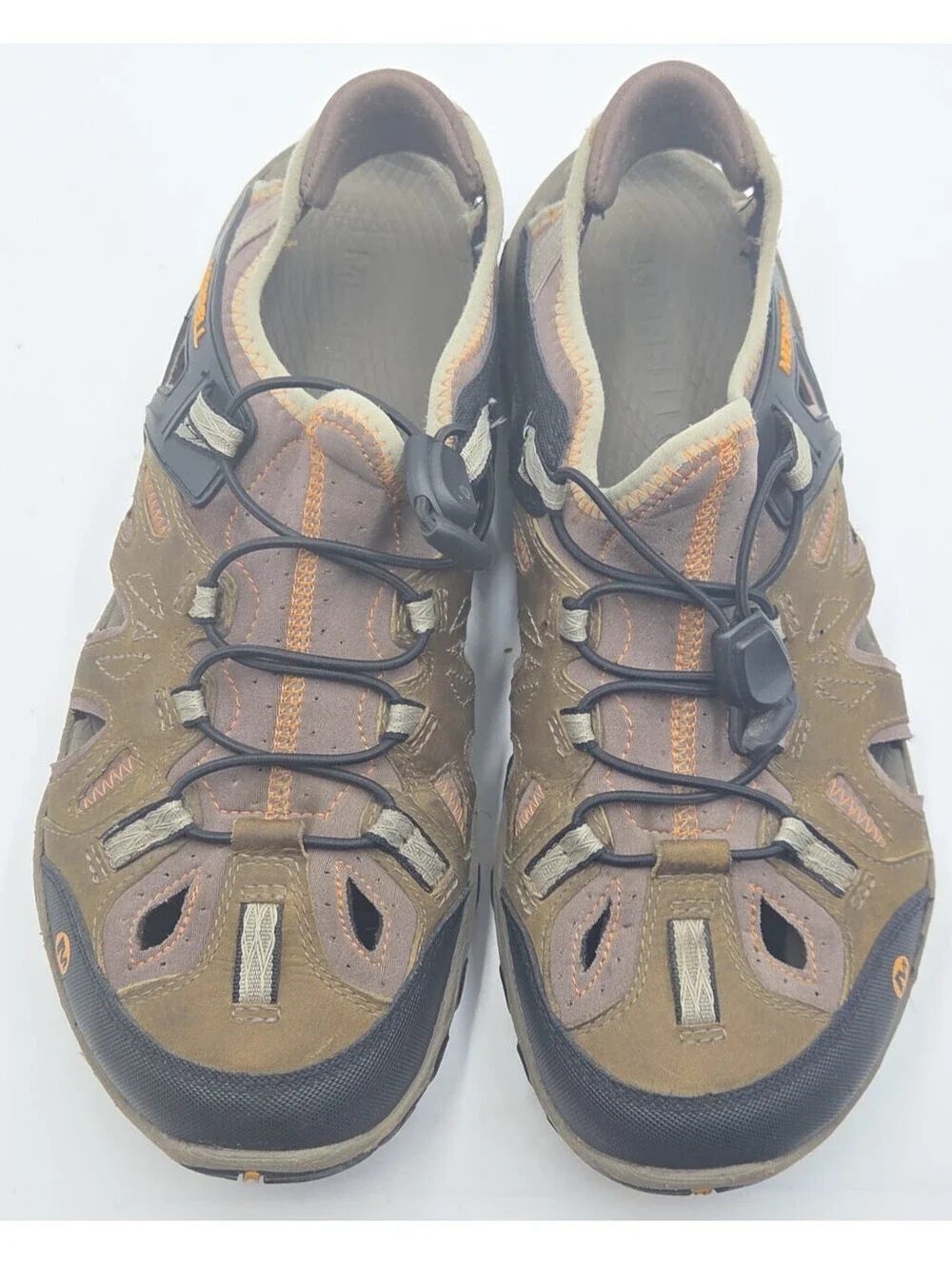 Merrell All Out Blaze Sieve Mens 10.5 Hiking Water Sandals Vibram Brown
